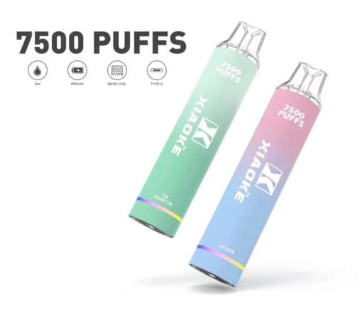 XIAOKE 7500 PUFFS 梟客棄式抛電子烟 一次性霧化桿 炫酷跑馬燈 - 图片 5