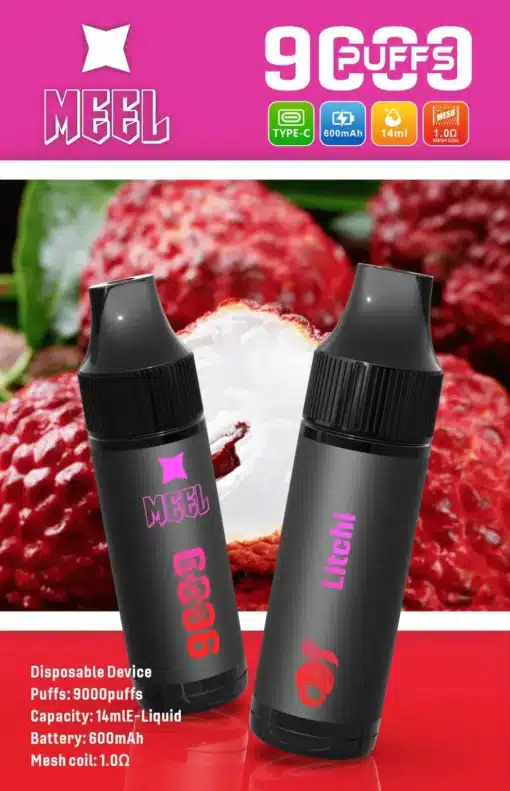 MEEL 9000 PUFFS 抛棄式一次性電子煙 可充電 711到付 - 图片 5