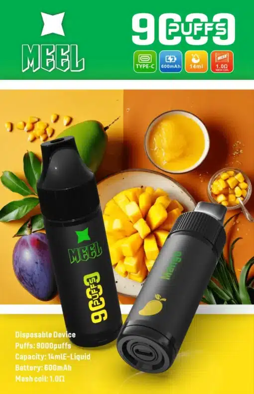 MEEL 9000 PUFFS 抛棄式一次性電子煙 可充電 711到付 - 图片 2